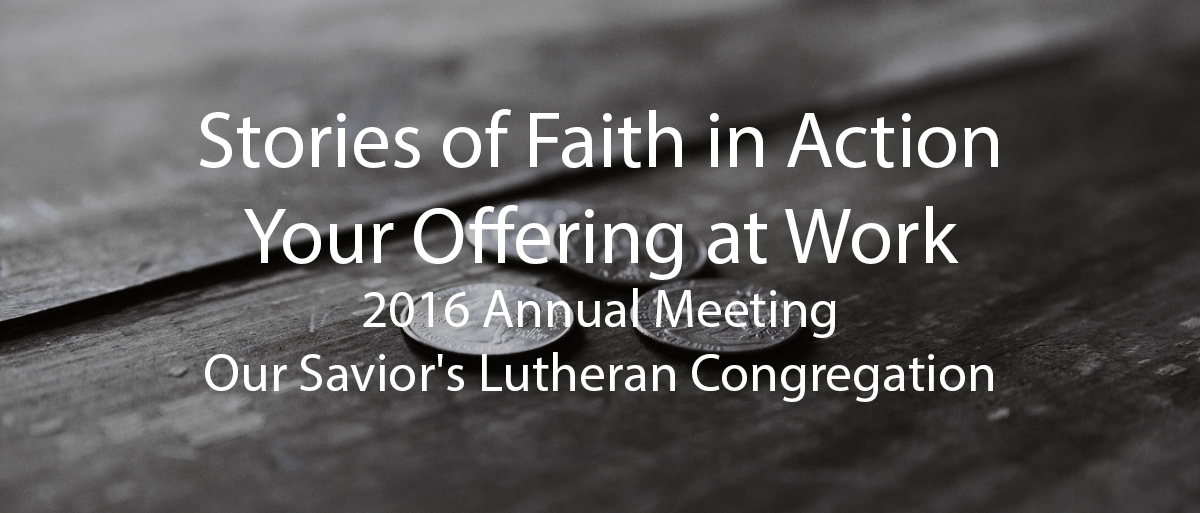 Annual Meeting of the Congregation | January 22, 2017